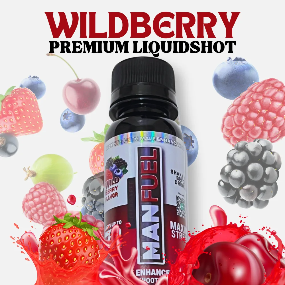 Manfuel Liquid Shooter - 3 fl. oz. Wildberry Flavor, 12 CT