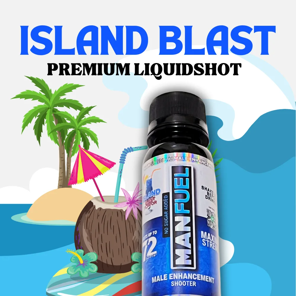 Manfuel Liquid Shooter - 3 fl. oz. Island Blast Flavor, 12 CT